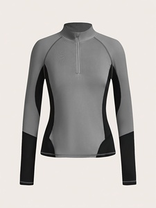 Premium Custom Logo Stylish Women Sports Running Yoga <b>Jacket</b> Drawstring Full Zip Track Turtleneck Gym <b>Workout</b> Top Quality - Product Image 4