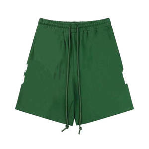 Pantalones Cortos Deportivos de Felpa Francesa 100% Ecológicos, Color Negro Sólido, para Deportes, Gimnasio, Correr, Ropa para Hombre - Product Image 2