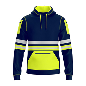 Vêtements de travail de sécurité pour hommes, sweat-shirt à capuche haute visibilité, vêtements de sécurité réfléchissants, bonne qualité, prix bas, fournisseur - Product Image 1