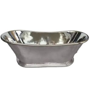 Bañera Independiente de Cobre con Acabado Níquel, Bañera Ovalada sin Tapa, Bañera Clásica de Lujo para el Hogar - Product Image 3