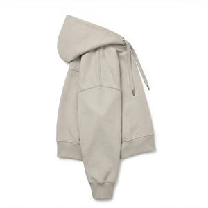 Sudadera Extra Grande Minimal Stone Beige — Sudadera de Felpa de Algodón |   Marca Privada OEM - Product Image 4