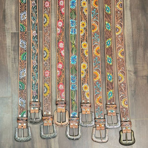 Nuevo cinturón de cuero con diseño de hoja Floral famoso de calidad superior para hombres y mujeres, cinturón de cuero de vaca ajustable personalizado - Product Image 6