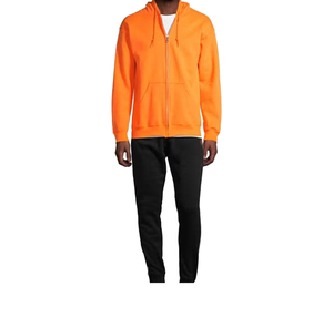 Conjunto de Sudadera con Capucha Naranja para Hombre, Color Sólido, Tejido de Felpa, Informal, para Otoño, Transpirable, Sudadera con Capucha de Poliéster de 300g - Product Image 1