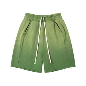 Shorts amples vintage personnalisés en coton français délavé à l'acide, style streetwear d'été pour hommes - Product Image 1