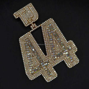 Collar Personalizado con Número 44, Plata de Ley 925, Chapado en Oro de 18k, Diamante Cultivado en Laboratorio, Estilo Hip Hop, Regalo para Hombres y Mujeres - Product Image 6