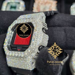Reloj de Cuarzo con Incrustaciones de Diamantes, Reloj de Pulsera Digital con Retroiluminación LED, Alarma, Cronógrafo, Resistente, Unisex, de Vestir - Product Image 2