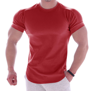 เสื้อยืดคอกลมแขนสั้นผู้ชาย ทรงเข้ารูป สีพื้น ผ้าถัก แห้งเร็ว สไตล์ลำลอง ผลิตจากผ้าเจอร์ซีย์โพลีเอสเตอร์ 100% - Product Image 5