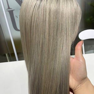Cabello Humano Vietnamita Liso Color Gris Oscuro de Alta Calidad, Súper Doble Trama, Precio al por Mayor - Product Image 5