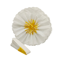 Fleurs de chrysanthème en papier de soie pour artisanat, décoration de la maison DIY, diamètre 16 pouces (40 cm), polybag PE, fabriqué à Taïwan, CE-1P015