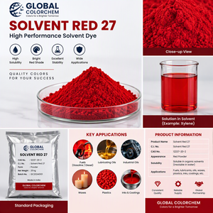 ผงสีแดงโซลเวนท์ 27 ของโกลบอล คัลเลอร์เคม ชนิดละลายน้ำมันได้ สีสังเคราะห์อะโซ สำหรับน้ำมันเชื้อเพลิง น้ำมันหล่อลื่น ปิโตรเลียม และการใช้งานในอุตสาหกรรม - Product Image 3
