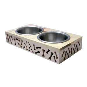 Mangeoire surélevée pour animaux de compagnie de style nordique et en métal, ergonomique, pour la protection du cou, durable, antidérapante, double station de nourriture pour animaux - Product Image 4