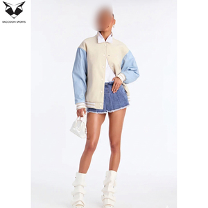 Fashionable For Daily Wear Good Selling Highest Quality Customized Made Newest Women Genuine Material Varsity Winter <b>Jackets</b> - Product Image 2