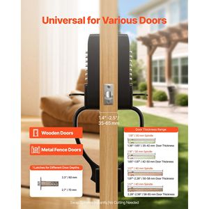 Serratura Intelligente Senza Chiave 2.0 con Codice a 4-7 Cifre, Tastierino Combinato a Doppio Lato e Wi-Fi Aggiornabile - Product Image 3