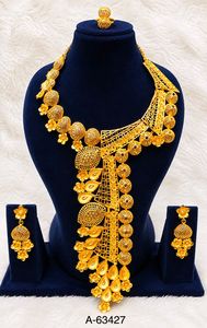 MOLL JEWELLERS Golden Ball Zircon Necklace Earring <b>Set</b> for Women 24K Gold Plated Alloy Trendy Wedding Jewelry Third Party - Product Image 2