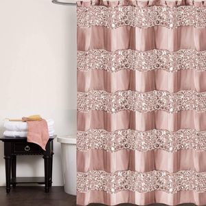 Set di 12 Pezzi per Bagno con Tenda Doccia in Tessuto di Lusso e 12 Ganci, Design Unico - Product Image 6