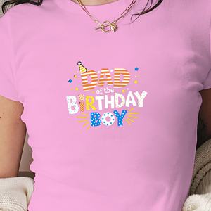 Camiseta corta de moda para mujer de papá del cumpleaños - Product Image 3