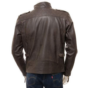 Chaqueta de Cuero Casual para Hombre - Opción de Logotipo Frontal de Alta Calidad, Resistente al Viento y al Agua para Uso Diario y al Aire Libre - Product Image 2