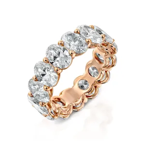 Bague d'éternité ovale en diamant cultivé en laboratoire Norentia, certifiée IGI - Product Image 3
