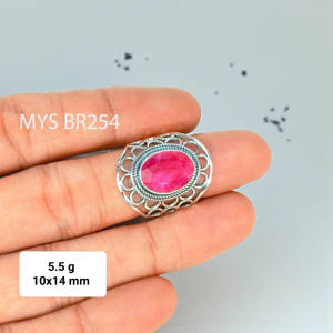 Bagues en argent avec pierres précieuses rubis de bonne qualité et bagues bohèmes en argent sterling 925, prix de gros, bijoux - Product Image 1