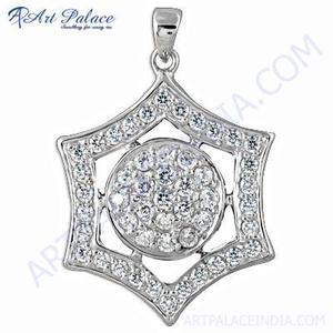 Pendentif en cristal en forme d'étoile A Art Palace, alliage plaqué argent, style classique, cadeau unisexe du Rajasthan - Product Image 2