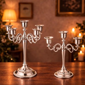 Elegant Three Glass Tube Brass <b>Candle</b> Stand for Dining Table and Living Room Decor At <b>Cheap</b> Price - Product Image 1