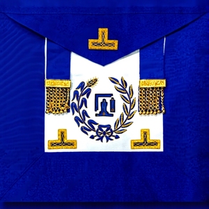 Tablier de cérémonie haut de gamme pour les cérémonies de dévêtement, avec un motif de perles de mode finement brodé à la main, en toile de polyester de qualité supérieure - Product Image 3