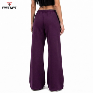 Cheap Price Women's Casual Flared Satin Jogger Sweatpants Winter ODM Regular Fit - Product Image 2