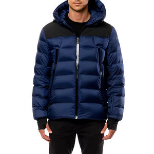 Veste matelassée pour homme, personnalisable avec logo, col montant, réversible, respirante, imperméable, pour l'hiver, usage extérieur, style urbain, vente en gros - Product Image 3
