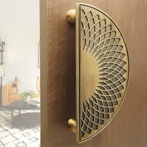 Manija Decorativa de Metal para Puerta en Forma de Media Luna, Diseño Semicircular Grande, Manija Larga de Metal para Puerta, Herraje Moderno Vintage para - Product Image 2
