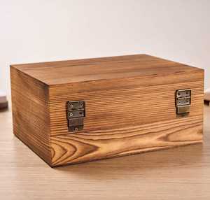 Caja de Almacenamiento de Madera con Cierre Metálico, Organizador Rectangular para Empaque de Regalos - Product Image 5