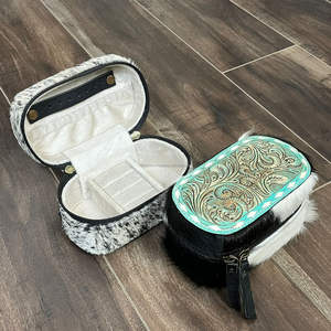 Wholesale Western Design Small Custom Women's Necklace <b>Jewelry</b> Box Earring <b>Case</b> Hand Tooled Leather Travel <b>Jewelry</b> <b>Cases</b> Box - Product Image 6