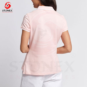 Camisa Polo Rosa Claro para Mujer, Algodón Premium Transpirable, Informal, de Negocios, Oficina, Golf, Personalizada con Bordado, Fabricante OEM - Product Image 5