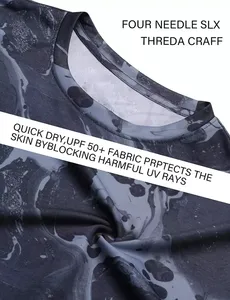 Sweat à capuche de pêche respirant à manches longues avec logo personnalisé, séchage rapide, protection UV SPF UPF 50, polyester durable, chemise de pêche pour homme - Product Image 4