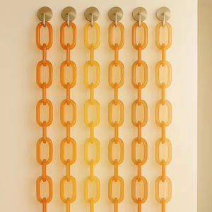 High Quality Handmade Resin Link Chain For Wall Decore Hollow <b>Big</b> Chunky Long Handcrafted Art Necklace Chain Home BY MULTI CRAFT - Product Image 3