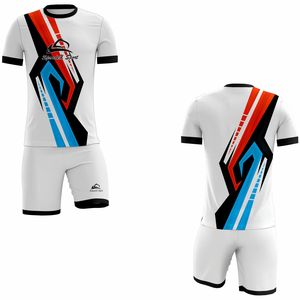 Maillots et shorts de football personnalisés 100 % polyester respirant imprimés, uniformes à manches courtes, couleur et logo personnalisés, service OEM/ODM - Product Image 1