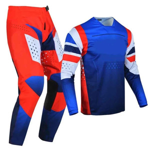Combinaison de motocross néon de haute qualité, ensemble maillot et pantalon de course tout-terrain, dégradé ombré, équipement de VTT pour descente et enduro - Product Image 3