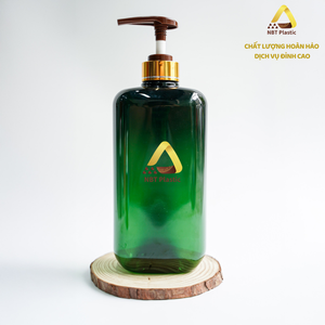 Botella con bomba de plástico PET personalizada de 800ml para Gel de ducha, embalaje de champú, proveedor OEM recargable, fábrica de Vietnam - Product Image 2