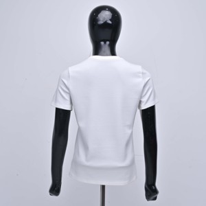 Premium Quality Custom Logo Womens <b>Sequin</b> Chenille <b>T</b>-<b>Shirt</b> Unique Embroidery Custom Colors Short Sleeve Crew Neck Breathable - Product Image 2