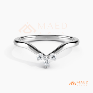 925 Sterling Silver Pear Moissanite Ring Lab Grown Diamond Open Wedding Band Fine Jewelry for Women USA - Product Image 5
