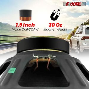 Par de Altavoces de Audio para Automóvil de 2400 W y 12 Pulgadas, Graves Profundos, 4 Ohmios, Altavoz de Subgraves, Componente Combinado D0100XUTDSV - Product Image 5