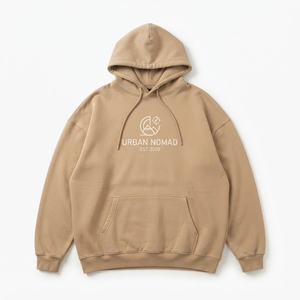 เสื้อฮู้ดดี้โอเวอร์ไซส์แบบลำลอง สไตล์ดรอปโชว์เดอร์  ไม่มีลายหรือสกรีนโลโก้ได้  เสื้อพูลโอเวอร์ผ้าฟลีซสำหรับผู้ชาย - Product Image 4