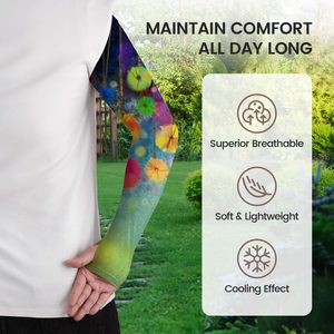 Manchon de bras personnalisé pour femme, respirant, anti-UV, amincissant, pour le cyclisme, la conduite estivale et la protection solaire - Product Image 4