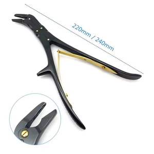 เครื่องมือตัดกระดูกแบบสองทิศทาง Stille รุ่น Bone Rongeur แบบตรงและโค้ง ขนาด 22 ซม., 24 ซม. เคลือบสีดำ สำหรับศัลยกรรมกระดูก โดย Surgiright Instrument - Product Image 6