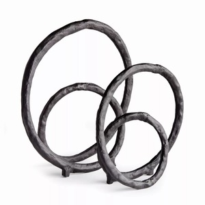 Escultura Circular Hecha a Mano, Decoración de Mesa Geométrica Abstracta, Figura de Arte Minimalista para Sala de Estar - Product Image 5