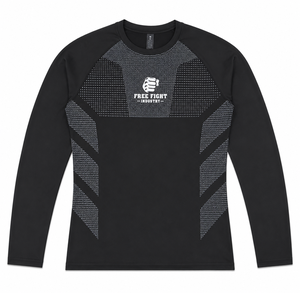 Rashguard à manches longues pour homme, noir, imprimé par sublimation, séchage rapide, polyester et élasthanne, coupe sans couture - Product Image 4
