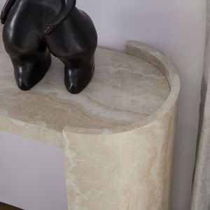 Modern Design 53.15-Inch Faux MARS <b>Marble</b> Pattern <b>Console</b> <b>Table</b> Entryway Living Room Narrow <b>Console</b> <b>Table</b> MDF Skinny Sofa <b>Table</b> - Product Image 5