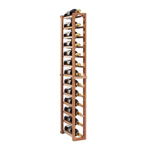 Estante para Vino Infinito de Madera de Caoba Hecho a Mano |   Porta Botellas Doble al por Mayor - Product Image 1