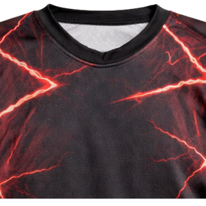 Camiseta de Paintball con Diseño Gráfico de Fuego y Rayos, Sublimada, de Secado Rápido, Transpirable, con Malla, para Equipos Deportivos - Product Image 5