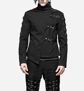 Manteau long de costume pour homme de qualité supérieure, style gothique noir, en cuir PU durable, 2026 - Product Image 6
