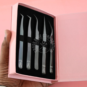 Pince à épiler légère avec embouts en fibre pour extension de cils pour une adhérence parfaite aux cils 45 90 degrés - Product Image 6